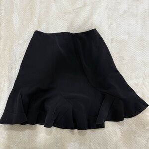 Elegant Black Ruffle Skirt
